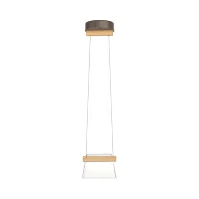 Hubbardton Forge Cowbell 1 - Light Single Jar Led Pendant In Bronze,clear Glass