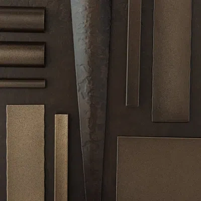 Hubbardton Forge Crux Coffee Table - Wood Legs In Bronze