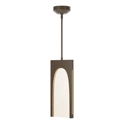 Hubbardton Forge Cypress Led Single Rectangle Pendant In Bronze