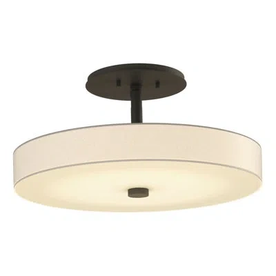Hubbardton Forge Disq 1 - Light Led Semi Flush Mount In Natural Iron