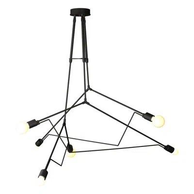 Hubbardton Forge Divergence 6 - Light 27.8'' H Outdoor Chandelier In Powder Coated Finish;coastal Oil Rubbed