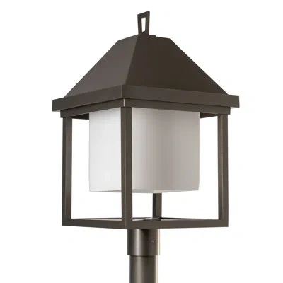 Hubbardton Forge Dorset Dark Sky Friendly Post Light - Glass In Coastal White,opal Glass