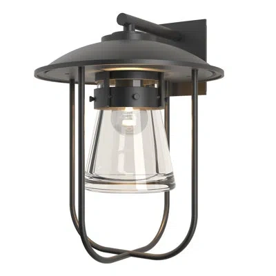 Hubbardton Forge Erlenmeyer Large Outdoor Sconce In Coastal Black