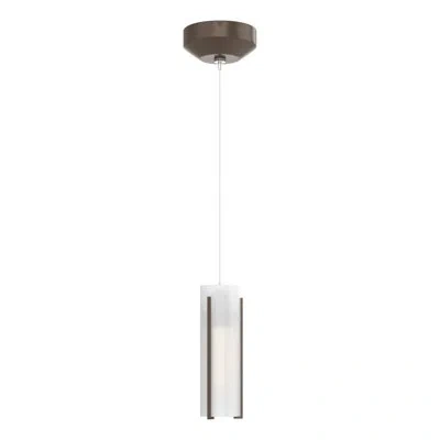 Hubbardton Forge Exos 1 - Light Single Cylinder Pendant In Bronze,opal