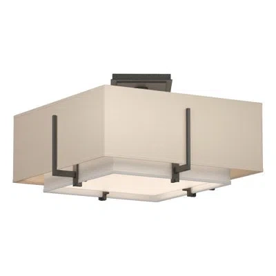 Hubbardton Forge Exos 2 - Light Semi Flush Mount In Natural Anna,natural Iron