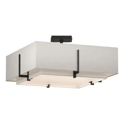 Hubbardton Forge Exos 4 - Light 20.6" Semi Flush Mount In Natural Anna,black