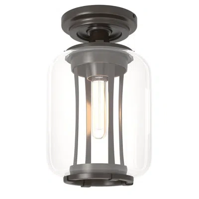 Hubbardton Forge Fairwinds Outdoor Semi Flush Mount - Clear Glass In Coastal Oil Rubbed Bronze