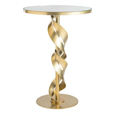 Hubbardton Forge Folio Glass Top Accent Table In Dark Smoke