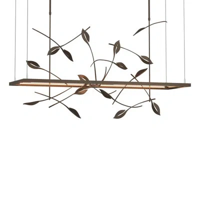 Hubbardton Forge Four Seasons Autumn Led Kitchen Island Linear Pendant In Bronze