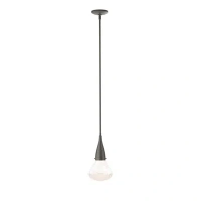 Hubbardton Forge Fritz 1 - Light Single Teardrop Pendant In Dark Smoke