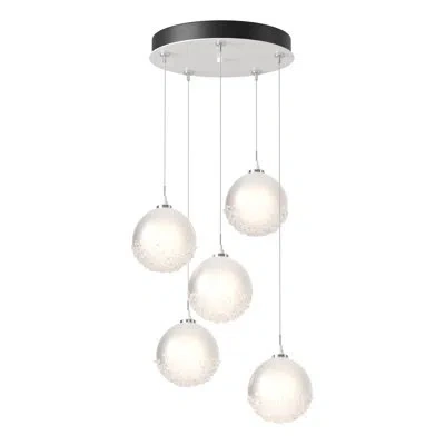 Hubbardton Forge Fritz 5 - Light Cluster Globe Pendant In White