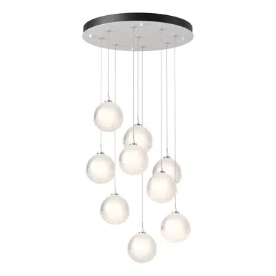 Hubbardton Forge Fritz 9 - Light Cluster Globe Pendant In White