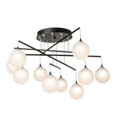 Hubbardton Forge Fritz Globe 10-light Mobile Pendant - Standard Overall Height In White