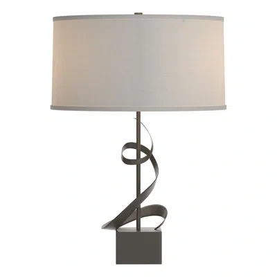 Hubbardton Forge Gallery 22.9" Table Lamp In Flax,dark Smoke