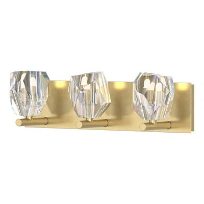 Hubbardton Forge Gatsby 3 - Light Dimmable Vanity Light In Modern Brass