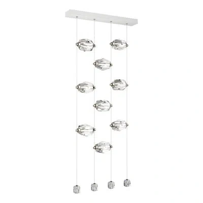 Hubbardton Forge Gatsby 9 - Light Kitchen Island Geometric Led Pendant In White,white