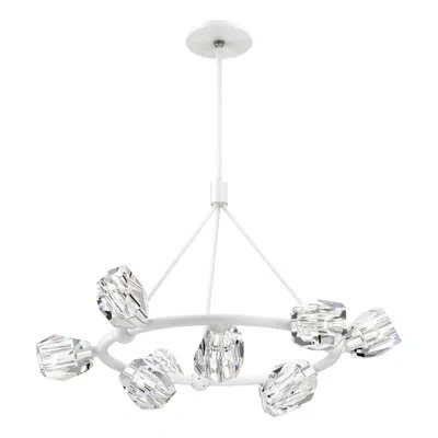 Hubbardton Forge Gatsby 9 - Light Unique Wagon Wheel Pendant In White