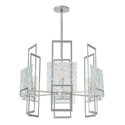 Hubbardton Forge Geo 6 - Light Dimmable Globe/circle Chandelier In White,frosted Glass