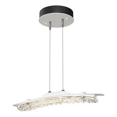 Hubbardton Forge Glissade 1 - Light Unique Geometric Led Pendant In White