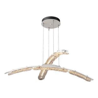 Hubbardton Forge Glissade 2 - Light Unique Modern Linear Led Pendant In White