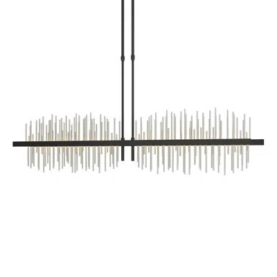 Hubbardton Forge Gossamer 1 - Light Kitchen Island Linear Led Pendant In Vintage Platinum,black