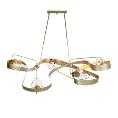 Hubbardton Forge Graffiti 5 - Light Unique/statement Modern Linear Chandelier In Soft Gold