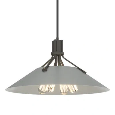Hubbardton Forge Henry 4 - Light Single Cone Pendant In Natural Iron,vintage Platinum
