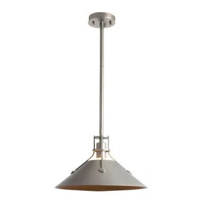 Hubbardton Forge Henry Outdoor Pendant With Metal Shade In Coastal Burnished Steel