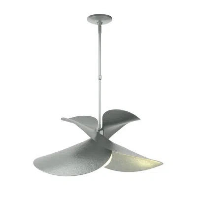 Hubbardton Forge Hibiscus 1 - Light Unique/statement Geometric Pendant In Vintage Platinum