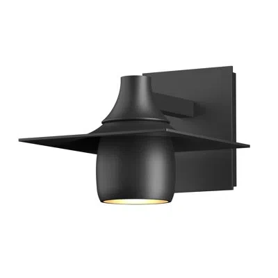 Hubbardton Forge Hood Dark Sky Friendly Outdoor Armed Sconce In Coastal Black