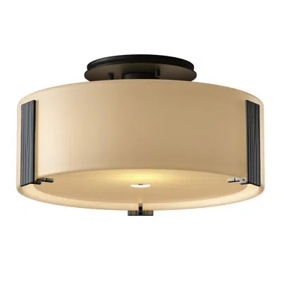 Hubbardton Forge Impressions 3 - Light Semi Flush Mount In Black