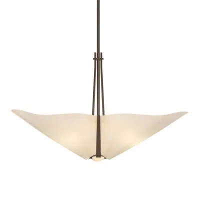 Hubbardton Forge Kirigami 3 - Light Unique/statement Geometric Chandelier In Translucent Bronze