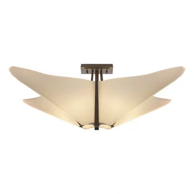 Hubbardton Forge Kirigami 4 - Light 22.5" Semi Flush Mount In Translucent Bronze