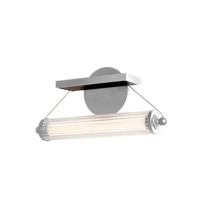 Hubbardton Forge Libra 1 - Light Led Dimmable Armed Sconce In Sterling