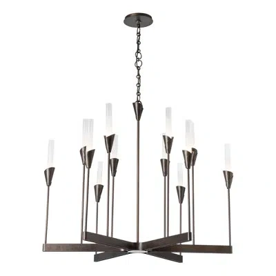 Hubbardton Forge Lilium 12 - Light Dimmable Globe/circle Chandelier In White