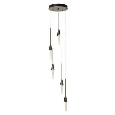 Hubbardton Forge Lilium Round Pendant In Bronze