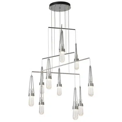 Hubbardton Forge Link 10-light Mobile Pendant - Clear Glass - Standard Overall Height In White