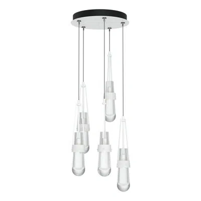 Hubbardton Forge Link 5 - Light Pendant In White,clear Glass