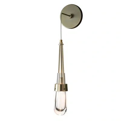Hubbardton Forge Link Clear Glass Low Voltage Sconce In Bronze