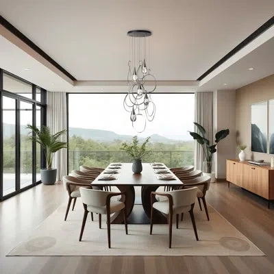 Hubbardton Forge Lyric 5-light Round Pendant In Sterling
