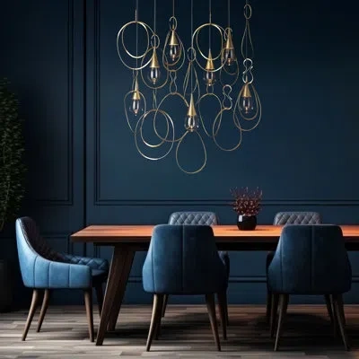Hubbardton Forge Lyric 7-light Linear Pendant In Modern Brass