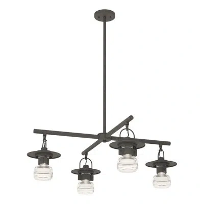 Hubbardton Forge Mason 4 - Light Outdoor Chandelier In Coastal Natural Iron