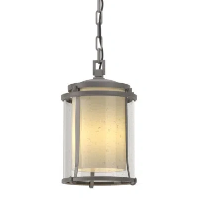 Hubbardton Forge Meridian 1 - Bulb Outdoor Hanging Lantern In Coastal Burnished Steel