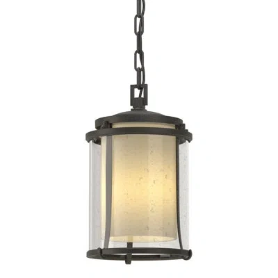 Hubbardton Forge Meridian 1 - Light Outdoor Hanging Lantern In Natural Lron