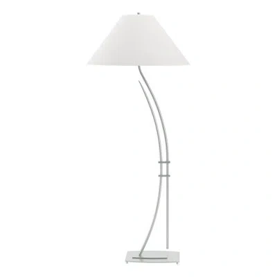 Hubbardton Forge Metamorphic Novelty Floor Lamp In Vintage Platinum,natural Anna