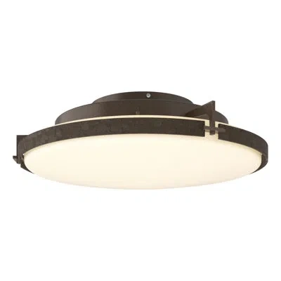 Hubbardton Forge Metra 1 - Light 24.3" Simple Led Flush Mount In Bronze