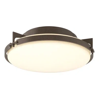 Hubbardton Forge Metra 2 - Light 14.2" Flush Mount In Translucent Bronze