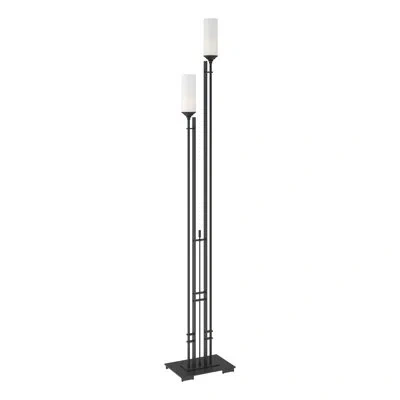 Hubbardton Forge Metra 75" Floor Lamp In Black,opal