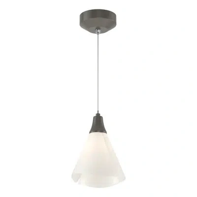 Hubbardton Forge Mobius 1 - Light 7.3" Wide Single Pendant In Dark Smoke