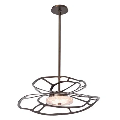 Hubbardton Forge Muse Led Pendant In Dark Smoke